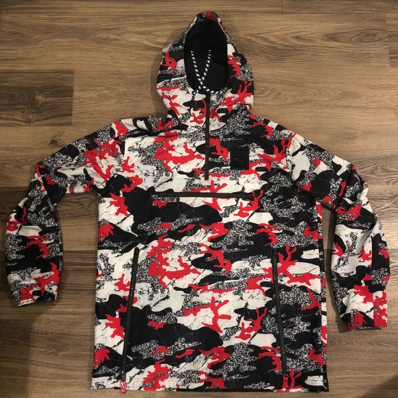 puma orange camo windbreaker